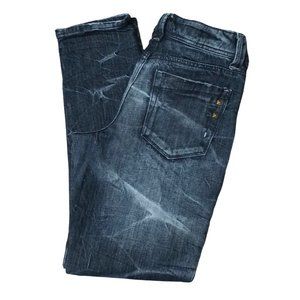 Hang Ten Jeans Junior Size 5 Skinny Jeans Stretch Low Rise Black Wash Denim